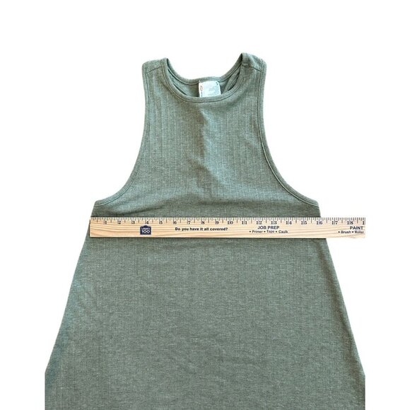 O'Rageous Women's Twist Back Dress Green Size Small Ribbed Beach Sundress - Picture 4 of 4